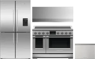 4 Piece Package Includes Refrigerator, Range, Hood And Dishwasher